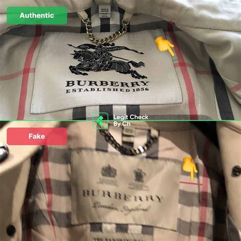 how to spot a fake burberry coat|identify burberry raincoat.